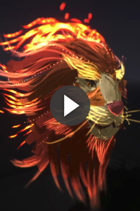 02/2018 Fire Lion - illustration 3D Tilt Brush : Flab