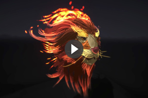 02/2018 Fire Lion - illustration 3D Tilt Brush : Flab