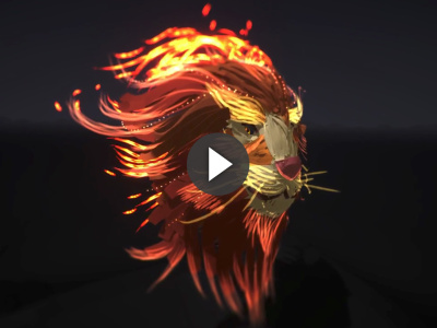 02/2018 Fire Lion - illustration 3D Tilt Brush : Flab